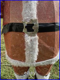 Home Accents Holiday 5 Ft. LED Santa With Merry Christmas & Sign Outside Deco