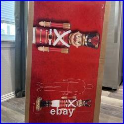 Home Accents Holiday 6 ft LED Candy Soldier Nutcracker Open box