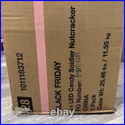 Home Accents Holiday 6 ft LED Candy Soldier Nutcracker Open box