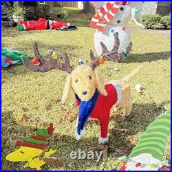 Home Accents Holiday Christmas LED Tinsel Golden Retriever Yard Sculpture