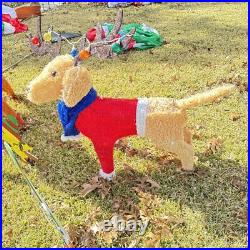 Home Accents Holiday Christmas LED Tinsel Golden Retriever Yard Sculpture