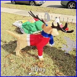 Home Accents Holiday Christmas LED Tinsel Golden Retriever Yard Sculpture