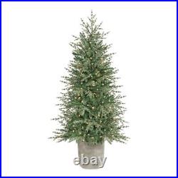 Home Accents Holiday Christmas Tree 4.5ft Grand Fir Potted with Incandescent Light
