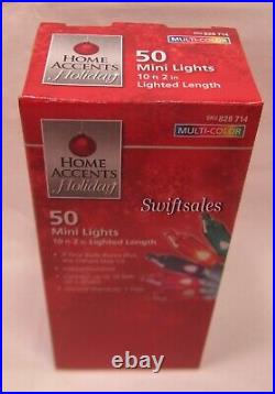 Home Accents TOL-50LA-M 50 Multi-Color Incandescent Holiday Mini Lights