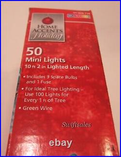 Home Accents TOL-50LA-M 50 Multi-Color Incandescent Holiday Mini Lights