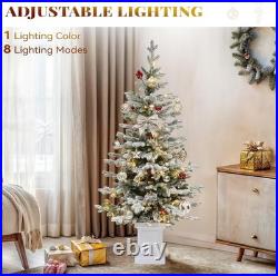 Home Christmas Tree with 6FT Pre-Decorated Red Berries