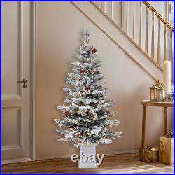 Home Christmas Tree with 6FT Pre-Decorated Red Berries