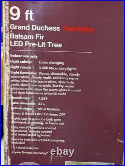 Home Decorators 9 ft. Pre-Lit Grand Duchess Twinkling Balsam Fir LED Tree T28