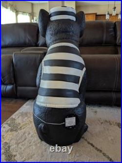 Home Depot 2.5 Ft French Bulldog Home Accents Halloween Dog Prisoner w Skull LED