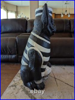 Home Depot 2.5 Ft French Bulldog Home Accents Halloween Dog Prisoner w Skull LED