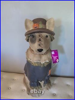 Home Depot Holiday Halloween Classics LED Bull Terrier Scarecrow New without box