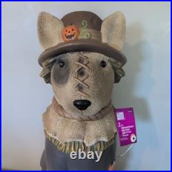 Home Depot Holiday Halloween Classics LED Bull Terrier Scarecrow New without box