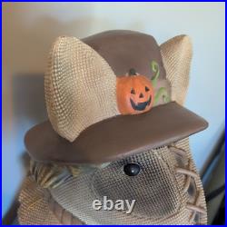 Home Depot Holiday Halloween Classics LED Bull Terrier Scarecrow New without box