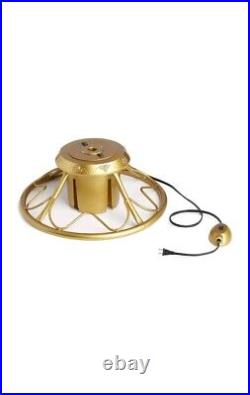 Home Heritage 1-1.75 Artificial Christmas Tree Base Rotating Metal Stand, Gold