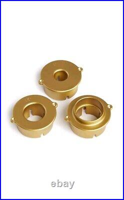 Home Heritage 1-1.75 Artificial Christmas Tree Base Rotating Metal Stand, Gold