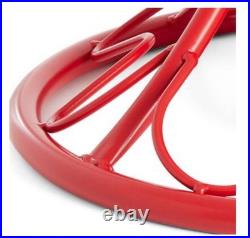 Home Heritage 1-1.75 Artificial Christmas Tree Base Rotating Metal Stand, Red