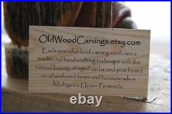 Home decor, wooden Santa, Winter, Christmas, skis, excellent condition