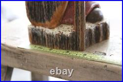 Home decor, wooden Santa, Winter, Christmas, skis, excellent condition