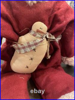 Honey and me Santa Doll 2001 Signed 33 Inch ×RARE× wood sole shoes Folk Art B147 Honey and me Santa Doll 2001 Signed 33 Inch ×RARE× wood sole shoes Folk Art B147