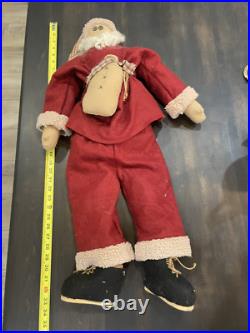 Honey and me Santa Doll 2001 Signed 33 Inch ×RARE× wood sole shoes Folk Art B147 Honey and me Santa Doll 2001 Signed 33 Inch ×RARE× wood sole shoes Folk Art B147