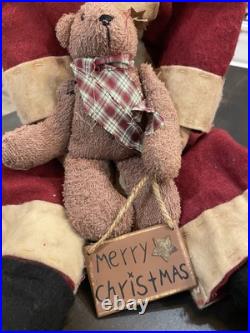 Honey and me Santa Doll 2001 Signed 33 Inch ×RARE× wood sole shoes Folk Art B149 Honey and me Santa Doll 2001 Signed 33 Inch ×RARE× wood sole shoes Folk Art B149