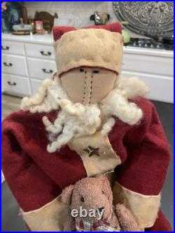 Honey and me Santa Doll 2001 Signed 33 Inch ×RARE× wood sole shoes Folk Art B149 Honey and me Santa Doll 2001 Signed 33 Inch ×RARE× wood sole shoes Folk Art B149