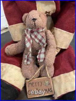 Honey and me Santa Doll 2001 Signed 33 Inch ×RARE× wood sole shoes Folk Art B149 Honey and me Santa Doll 2001 Signed 33 Inch ×RARE× wood sole shoes Folk Art B149