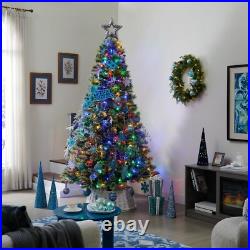 Honeywell 7.5 ft Cashmere Pre-Lit Artificial Christmas Tree Multi-Color Lights