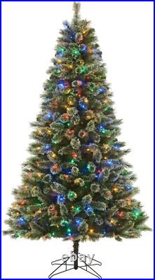 Honeywell 7.5 ft Cashmere Pre-Lit Artificial Christmas Tree Multi-Color Lights