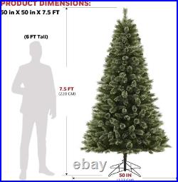 Honeywell 7.5 ft Cashmere Pre-Lit Artificial Christmas Tree Multi-Color Lights