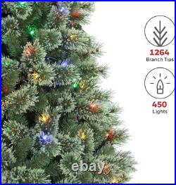 Honeywell 7.5 ft Cashmere Pre-Lit Artificial Christmas Tree Multi-Color Lights