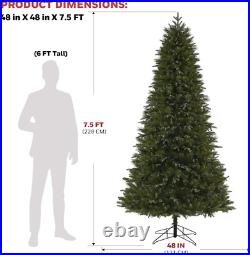 Honeywell 7.5 ft Slim Pre-Lit Christmas Tree Whistler Fir Artificial Multi LED