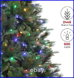 Honeywell 7.5 ft Slim Pre-Lit Christmas Tree Whistler Fir Artificial Multi LED