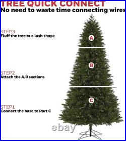Honeywell 7.5 ft Slim Pre-Lit Christmas Tree Whistler Fir Artificial Multi LED