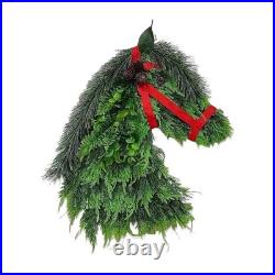 Horse Head Wreath Rustic Farmhouse Equestrian Door Decor Horse Head Wreath