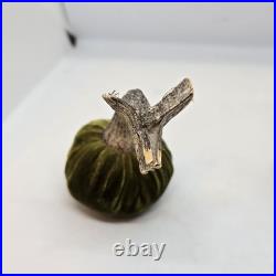 Hot Skwash Daria Lot of 4 Various Colors Velvet Pumpkins Real Stems SIGNED Hot Skwash Daria Lot of 4 Various Colors Velvet Pumpkins Real Stems SIGNED