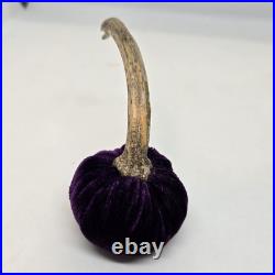 Hot Skwash Daria Lot of 4 Various Colors Velvet Pumpkins Real Stems SIGNED Hot Skwash Daria Lot of 4 Various Colors Velvet Pumpkins Real Stems SIGNED