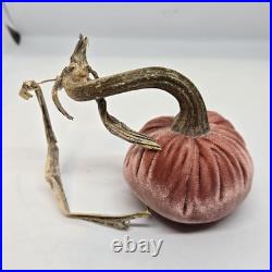 Hot Skwash Daria Lot of 4 Various Colors Velvet Pumpkins Real Stems SIGNED Hot Skwash Daria Lot of 4 Various Colors Velvet Pumpkins Real Stems SIGNED
