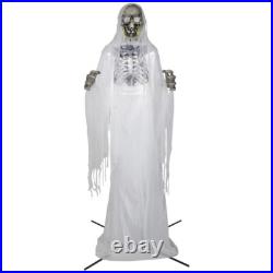 Huge 12-ft. Animatronic Skeleton Ghoul Moves Speaks Led Halloween Yard Hant Prop Huge 12-ft. Animatronic Skeleton Ghoul Moves Speaks Led Halloween Yard Hant Prop