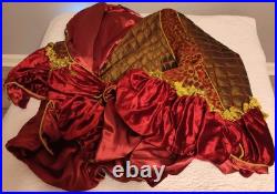 Huge 80 Christmas Tree Skirt Luxurious Elegant Thick & Puffy Decorations RARE