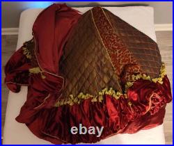 Huge 80 Christmas Tree Skirt Luxurious Elegant Thick & Puffy Decorations RARE