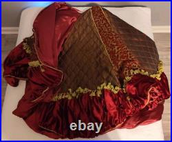 Huge 80 Christmas Tree Skirt Luxurious Elegant Thick & Puffy Decorations RARE