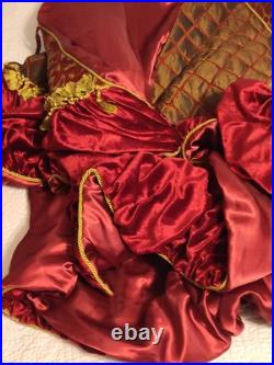 Huge 80 Christmas Tree Skirt Luxurious Elegant Thick & Puffy Decorations RARE