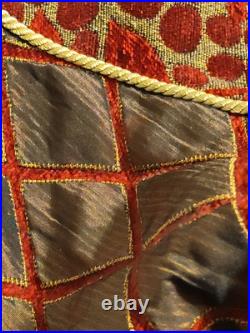 Huge 80 Christmas Tree Skirt Luxurious Elegant Thick & Puffy Decorations RARE