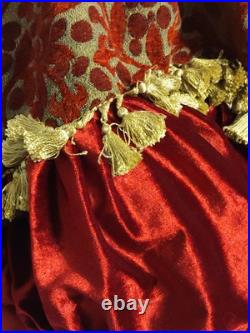 Huge 80 Christmas Tree Skirt Luxurious Elegant Thick & Puffy Decorations RARE