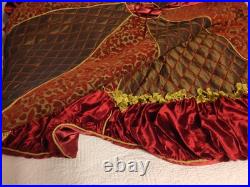 Huge 80 Christmas Tree Skirt Luxurious Elegant Thick & Puffy Decorations RARE