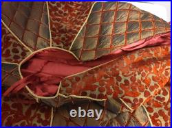 Huge 80 Christmas Tree Skirt Luxurious Elegant Thick & Puffy Decorations RARE