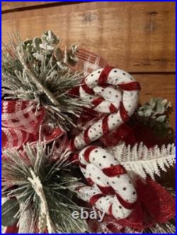 Huge Handmade Christmas Decor Front Door Wreath Big Ornament Attached 36H