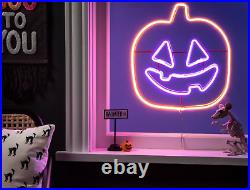 Hyde Eek LED Faux Neon Skull Pumpkin Halloween Novelty Silhouette Light