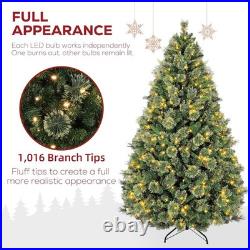 Hykolity 6 ft Prelit Christmas Tree, Artificial Christmas Pine Tree with 350 War